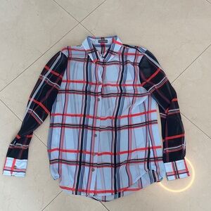 Stylish Vince Camuto Plaid Shirt - Red and Blue